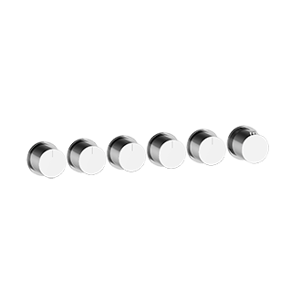 GESSI Built-in part for wall-mounted thermostatic mixer with 5 independent outlets