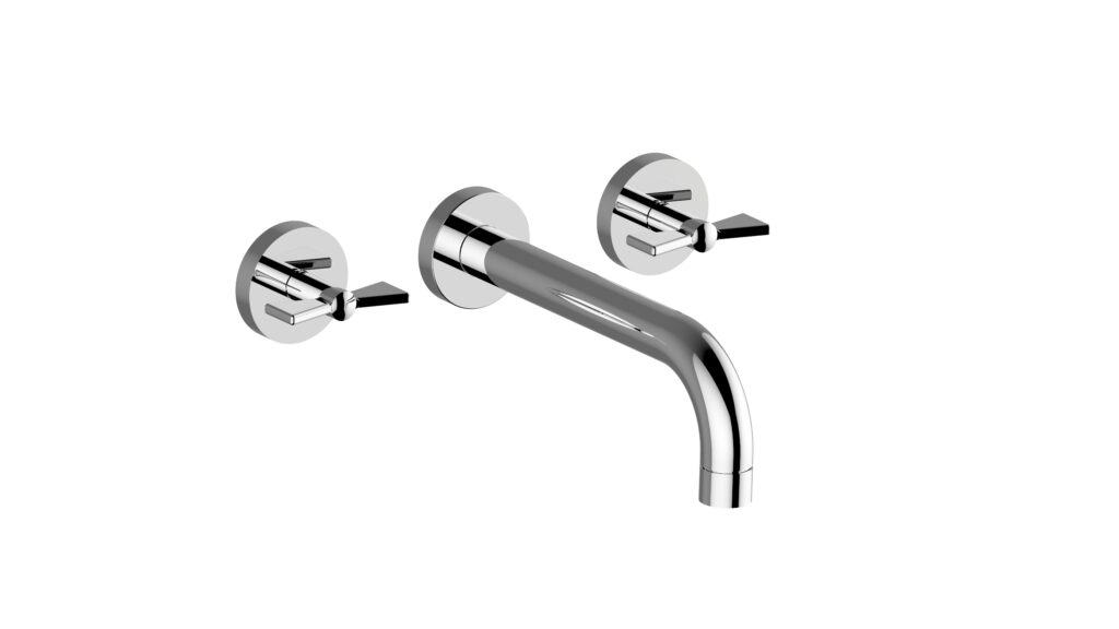 BONGIO AMARCORD Wall-mounted washbasin mixer with 160 220 mm spout complete with built-in connections.