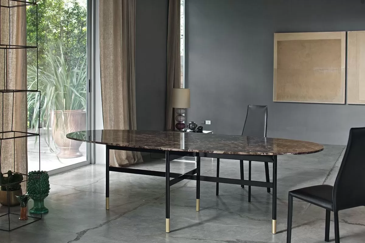 BONTEMPI GLAMOUR FIXED ELLIPTICAL TABLE 52 12