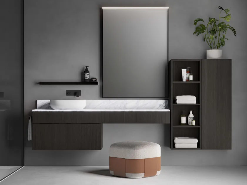 IDEA DOGMA KIT 03 BATHROOM CABINET (DARK OAK)