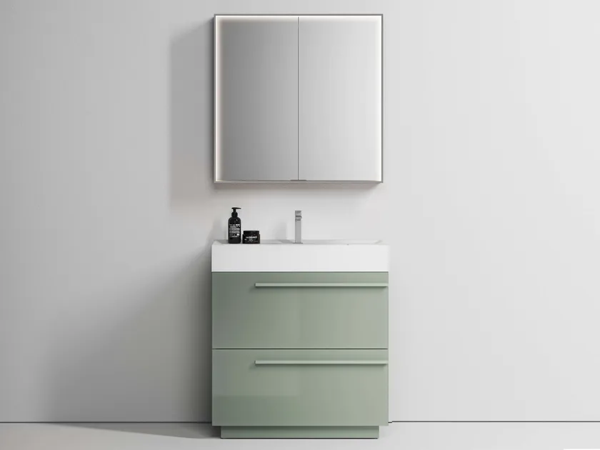 IDEA DOGMA KIT 14 BATHROOM CABINET (GLOSSY GLAUCO GREEN LACQUERED)
