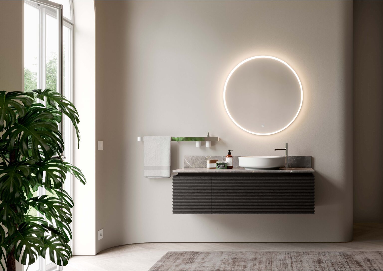 IDEA DOLCEVITA KIT 05 BATHROOM CABINET (DARK OAK)