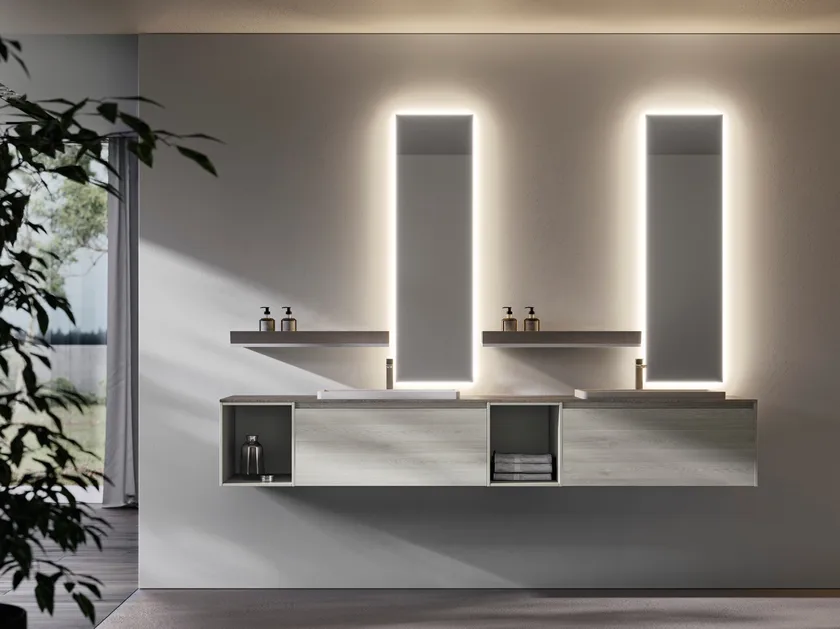 IDEA NYU KIT 04 BATHROOM CABINET (MAT PEARL LACQUERED)