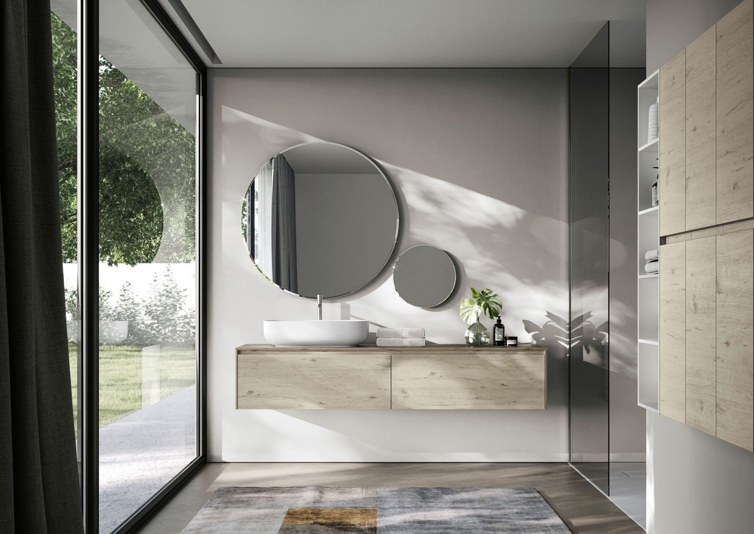 IDEA NYU KIT 06 BATHROOM CABINET (FENIX WHITE KOS)