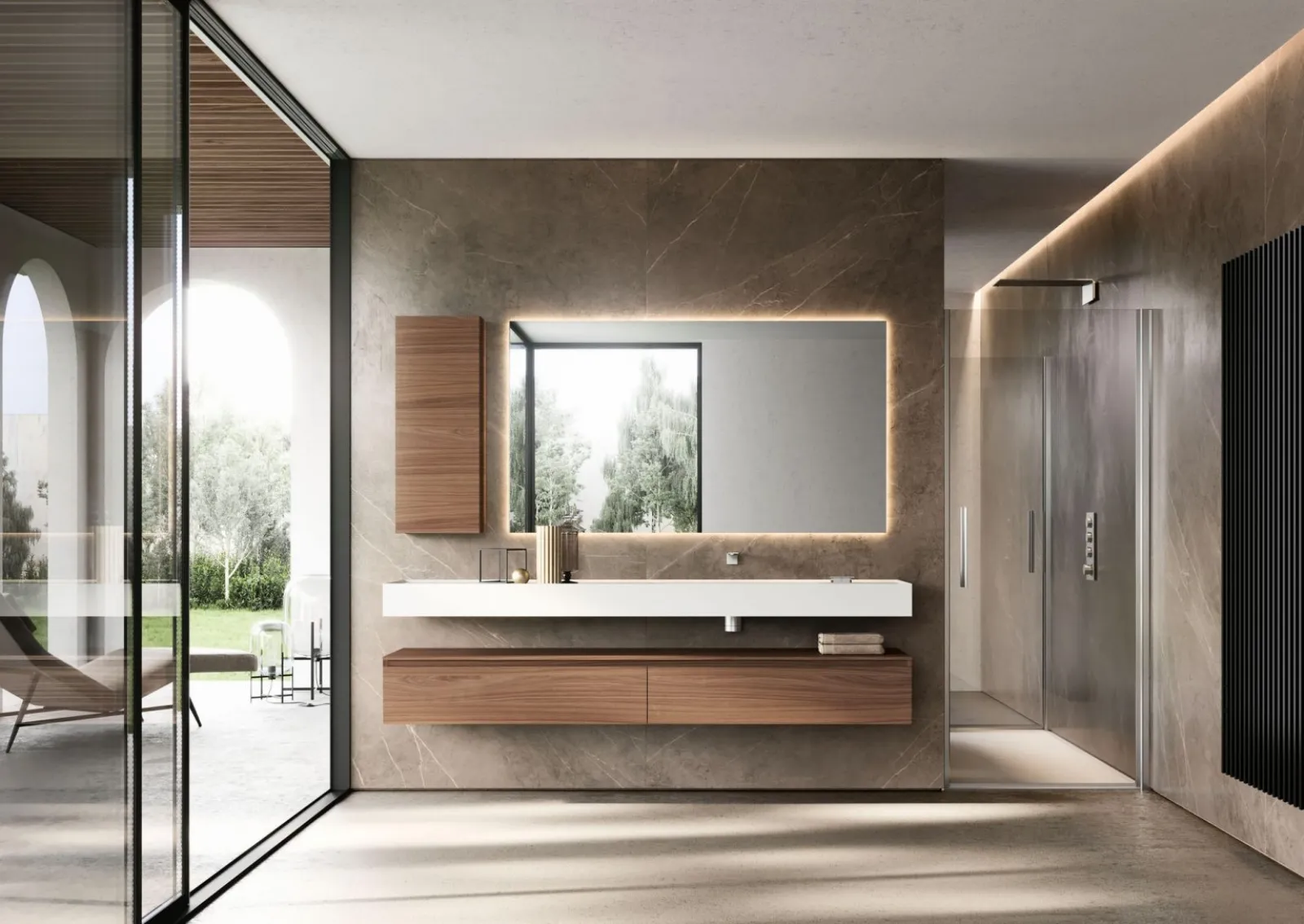 IDEA CUBIK KIT #23 BATHROOM CABINET (CANALETTO WALNUT)