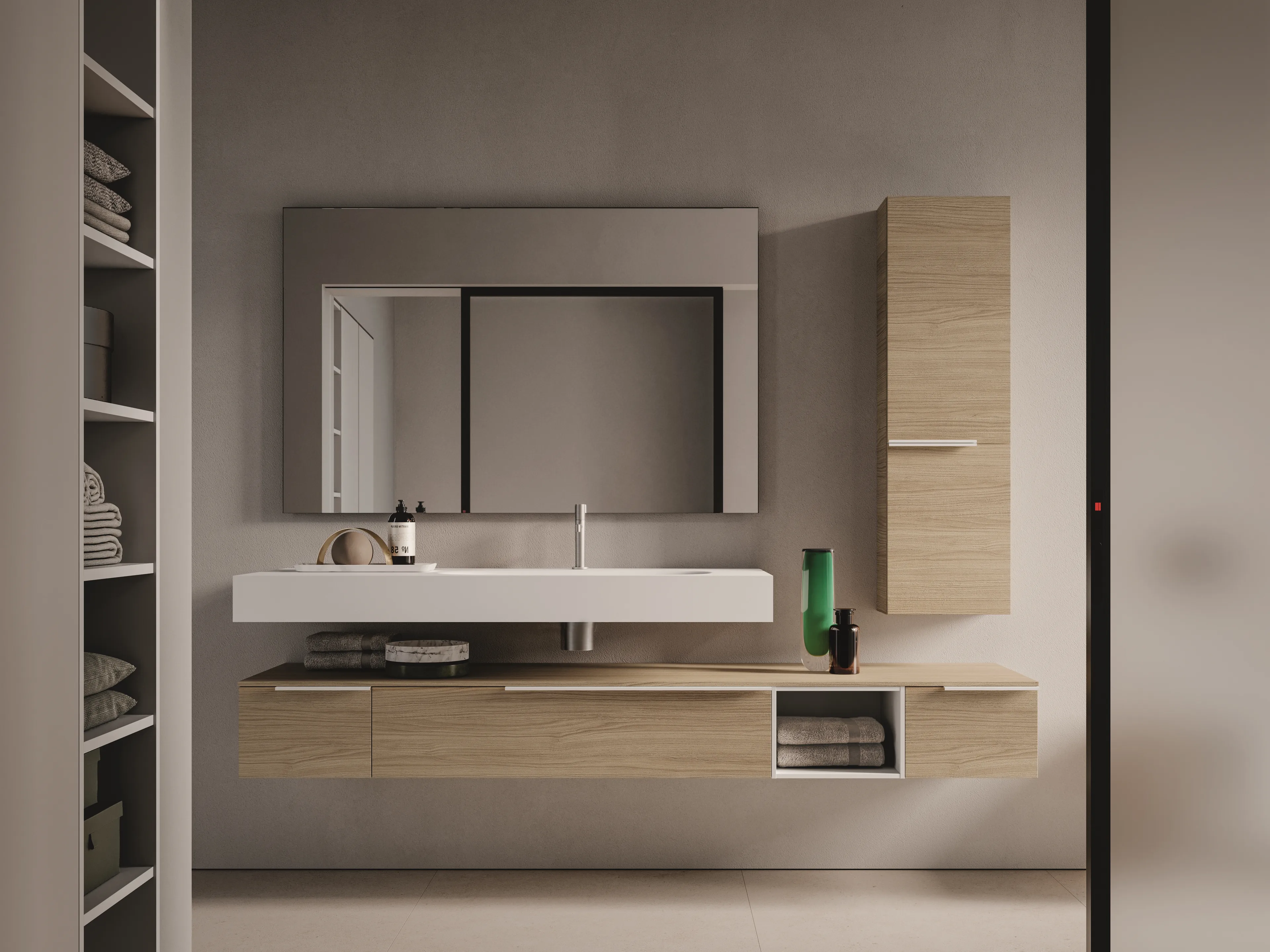 IDEA MY TIME KIT #08 BATHROOM CABINET (CONGO OAK MELAMINE)