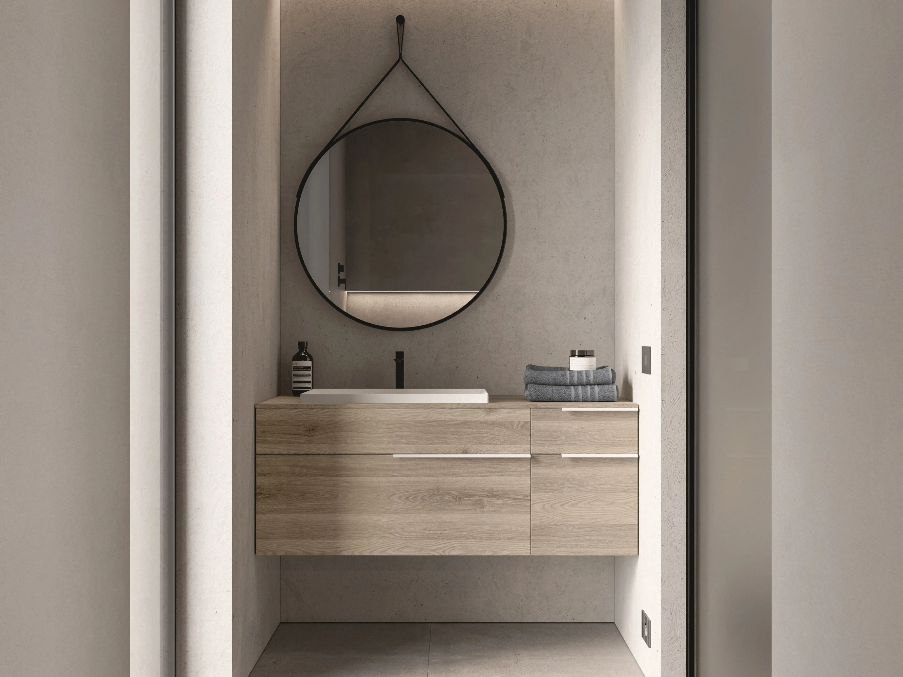 IDEA MY TIME KIT #10 BATHROOM CABINET (TENNIS OAK MELAMINE)