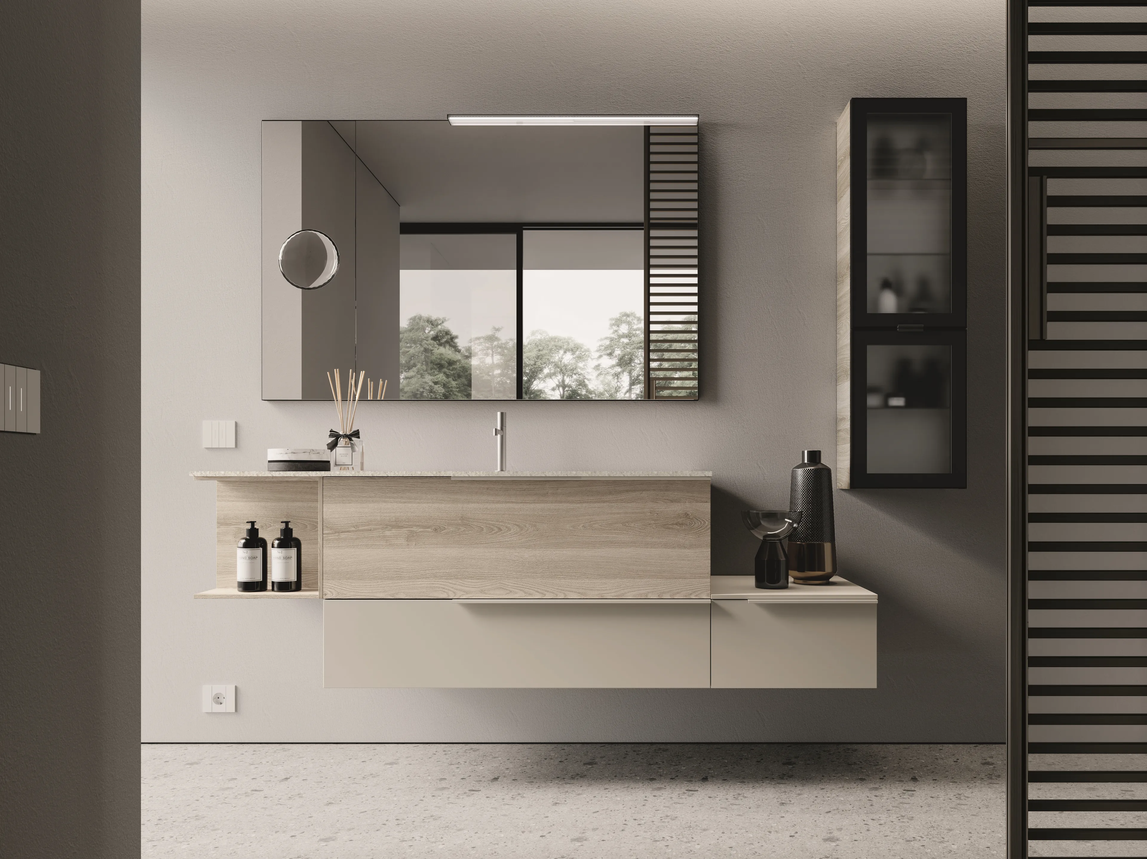 IDEA MY TIME KIT #18 BATHROOM CABINET (TENNIS OAK MELAMINE)