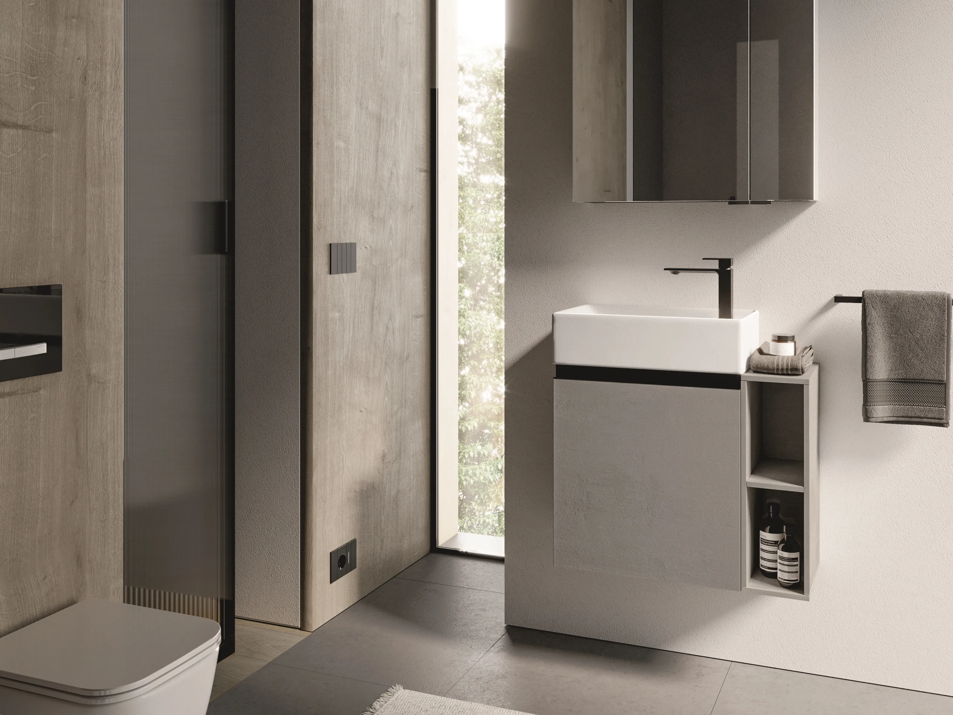 IDEA MY TIME KIT #24 BATHROOM CABINET (ANTHRACITE MELAMINE DRAWER)