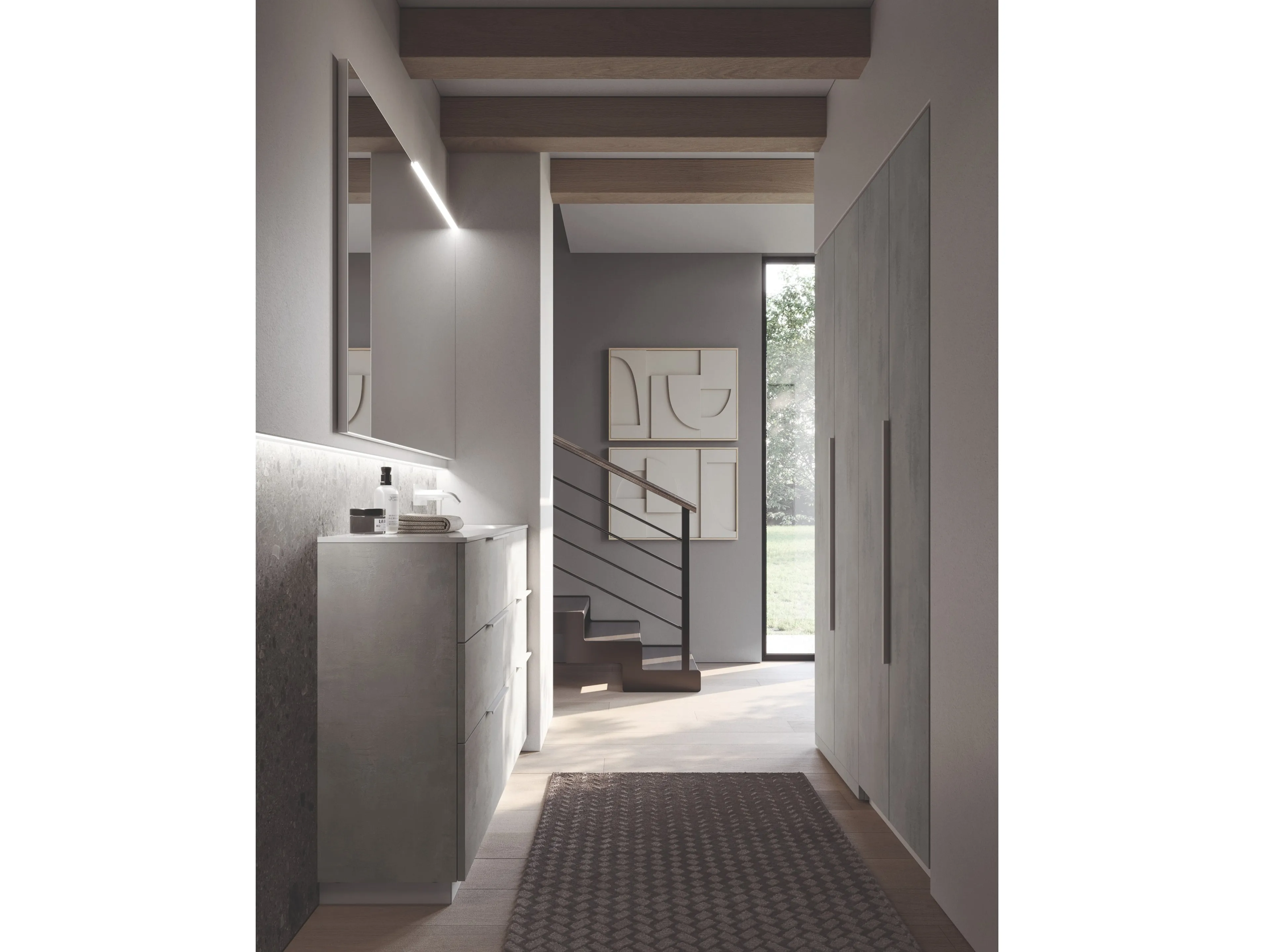 IDEA SPAZIO TIME KIT #11 BATHROOM CABINET (KIRUNA MELAMINE)