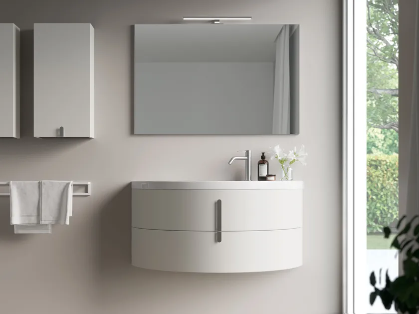 IDEA MOON KIT 1 BATHROOM CABINET (MATT WHITE)