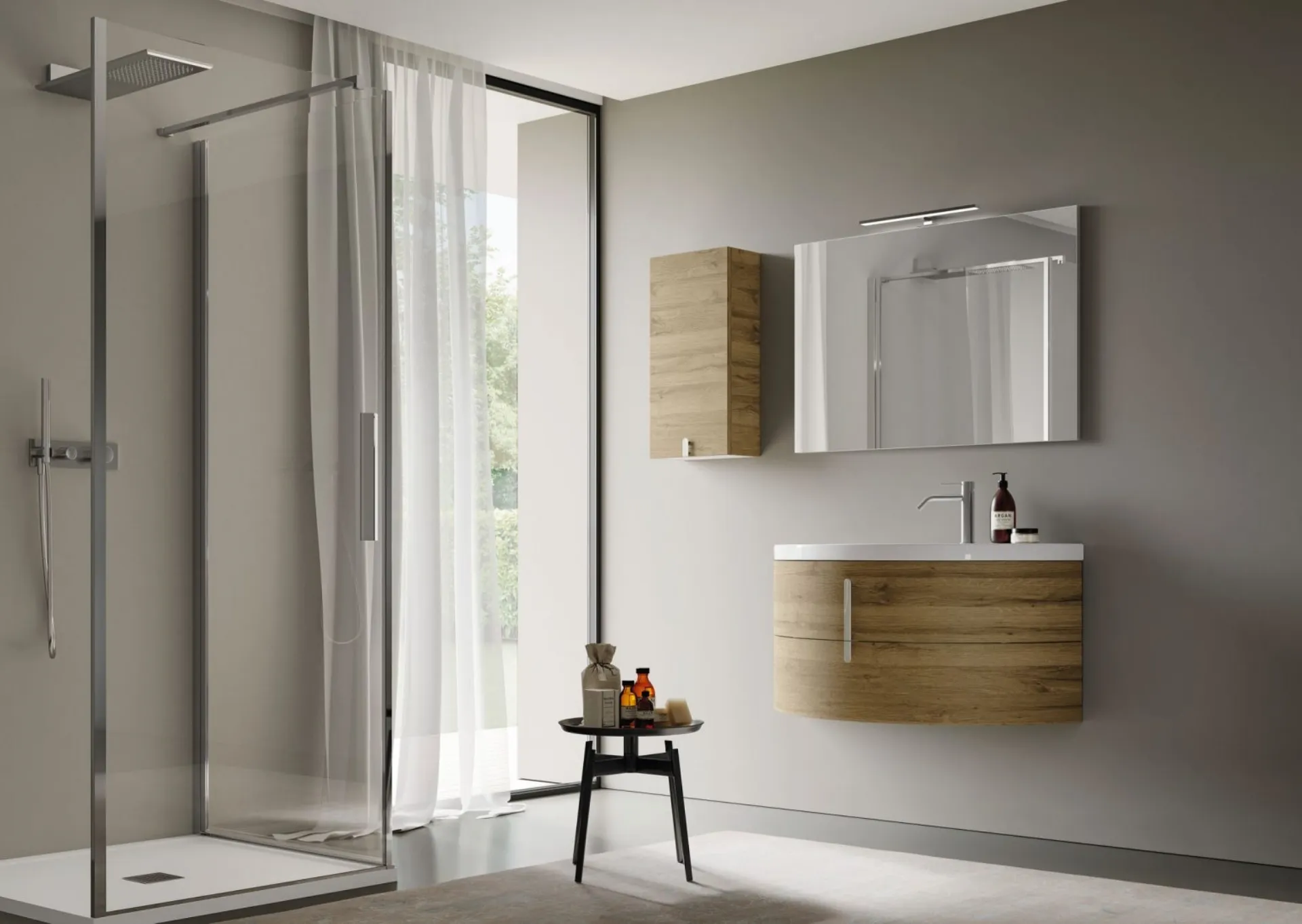 IDEA MOON KIT 6 BATHROOM CABINET (WOOD)
