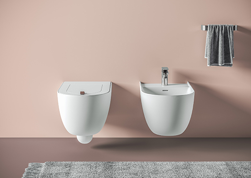 THE.ARTCERAM The One with WALL-HUNG WC - WALL-HUNG BIDET kit