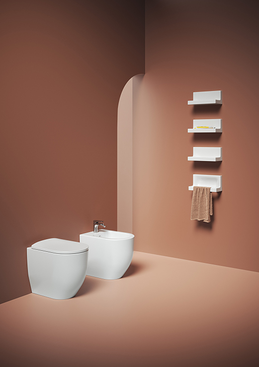 THE.ARTCERAM MONET with WC FLOOR-MOUNTED BIDET kit