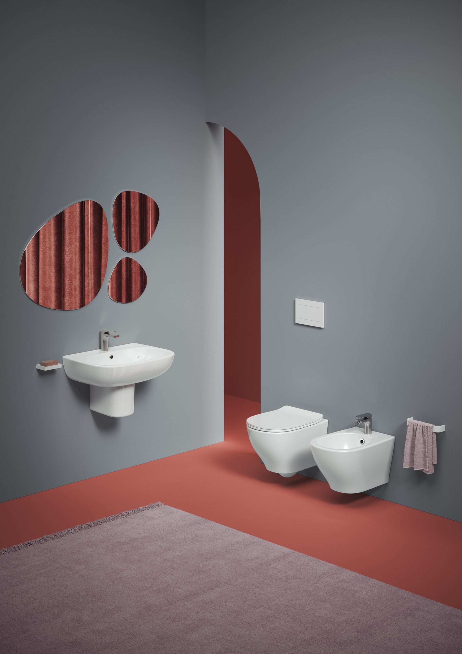 THE.ARTCERAM TEN 4.0 with WC WALL-MOUNTED kit - WALL-MOUNTED BIDET