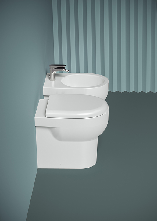 THE.ARTCERAM SMARTY 2.0 with WC FLOOR-STANDING kit - BIDET FLOOR-STANDING