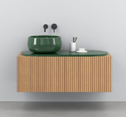 CIELO DELFO with WASHBASIN KIT - OVAL TOP - CABINET