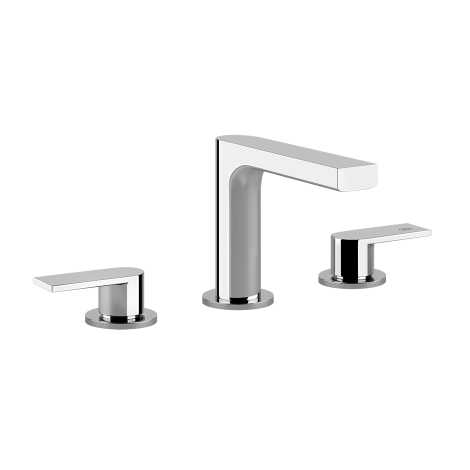 GESSI 3-hole basin group with drain with flexible connection hoses