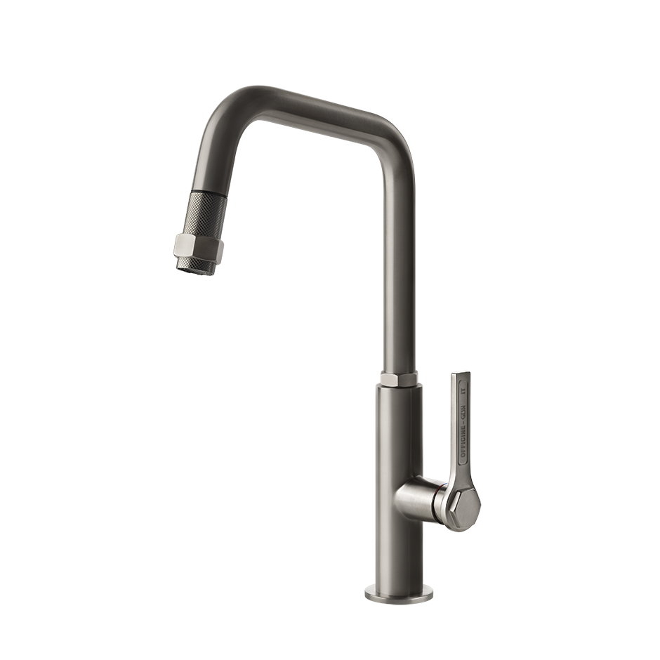 GESSI OFFICINE Single-lever swivel mixer with single jet shower