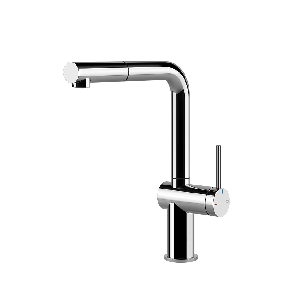 GESSI INEDITO Single-lever swivel mixer with single-jet shower