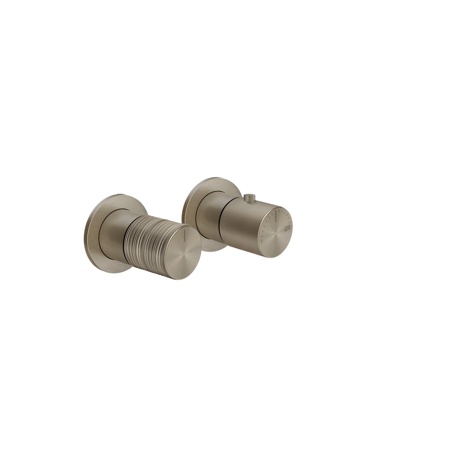 GESSI External part of the 3-way wall-mounted thermostatic shower mixer. TRAME