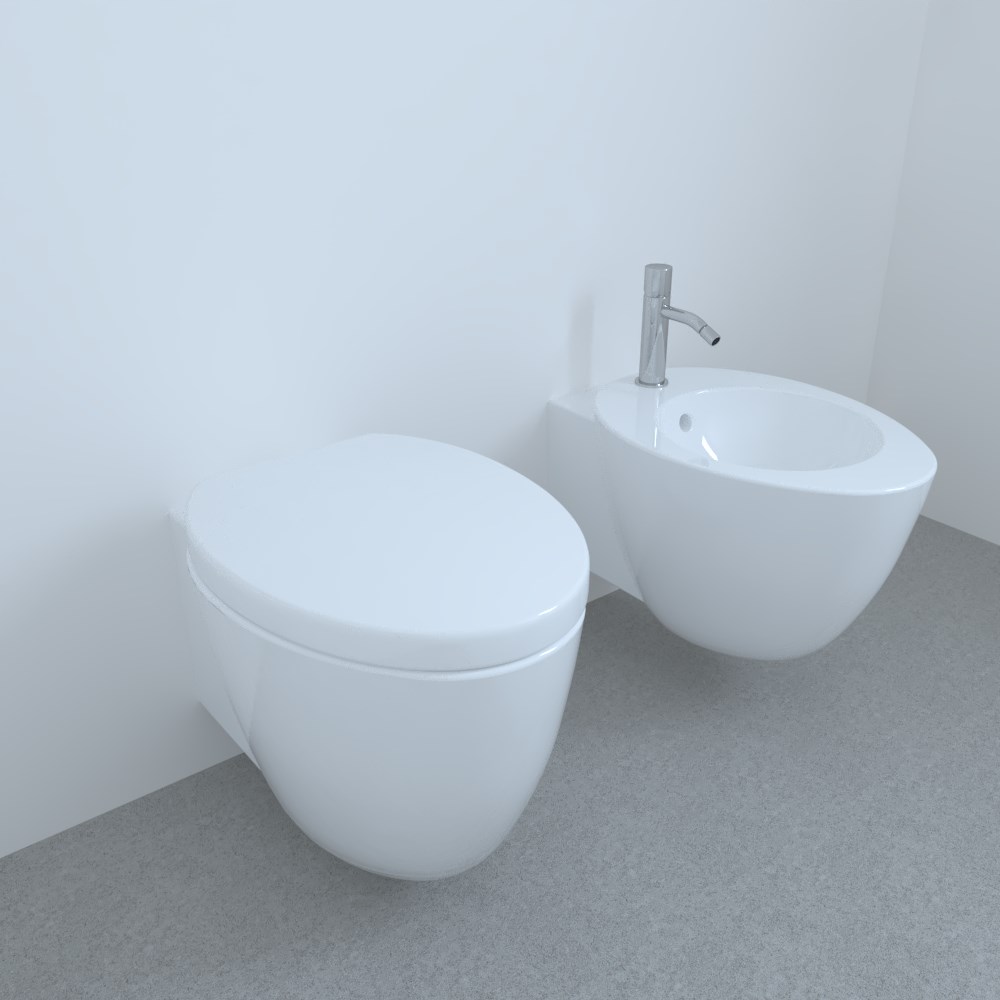 CIELO LE GIARE with WALL-MOUNTED WC kit - TOILET SEAT - WALL-MOUNTED BIDET