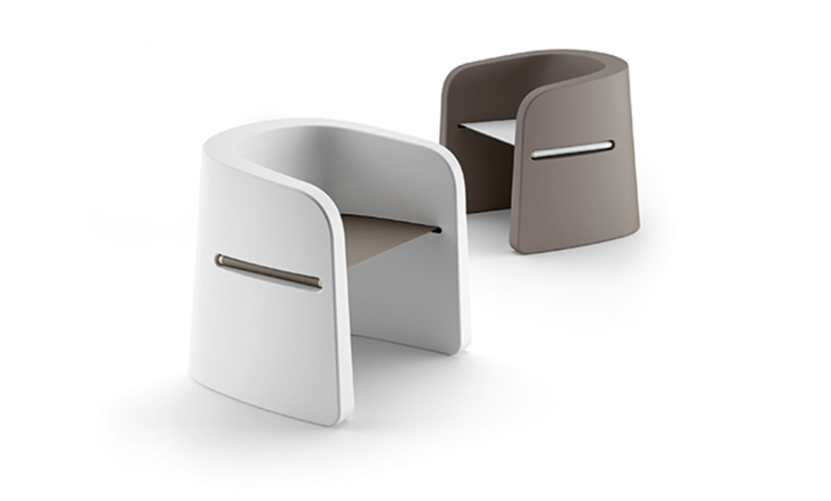 PLUST TALEA BENCH WITH BIRCH WOOD SEAT