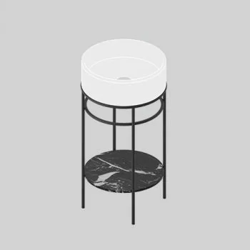 THE.ARTCERAM VOGUE STRUCTURE FOR WASHBASINS / SATIN