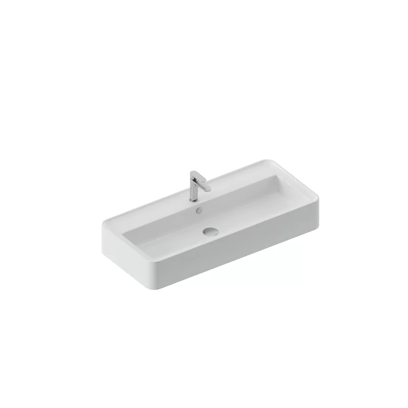 THE.ARTCERAM RODOLFO WASHBASIN 120 DOUBLE V. WALL-HUNG / COUNTERTOP / SANIGLAZE