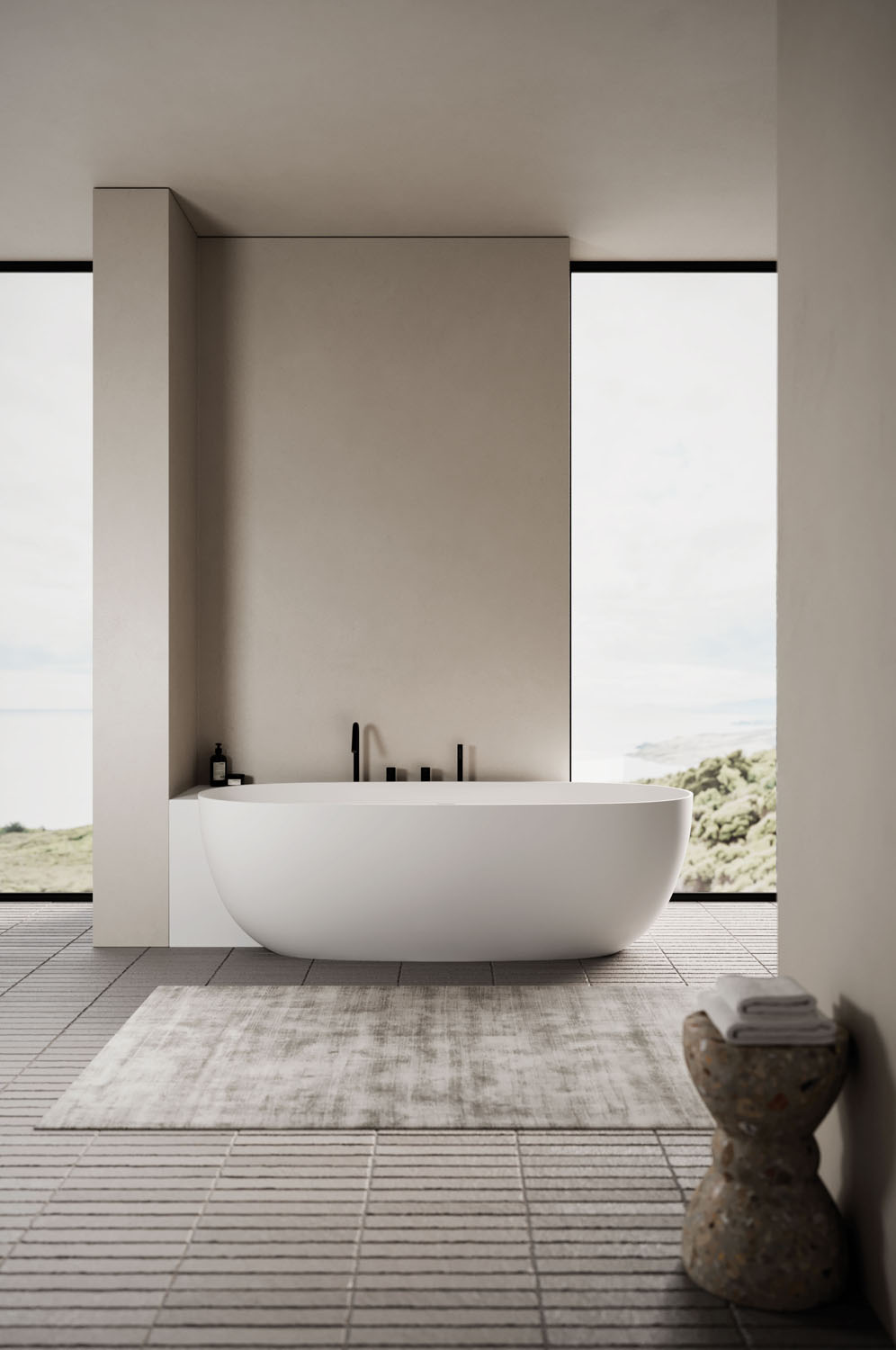 DISENIA basin ELLISSE 170x80x50cm c/muretto ang.DX  Aquatek LIGHT