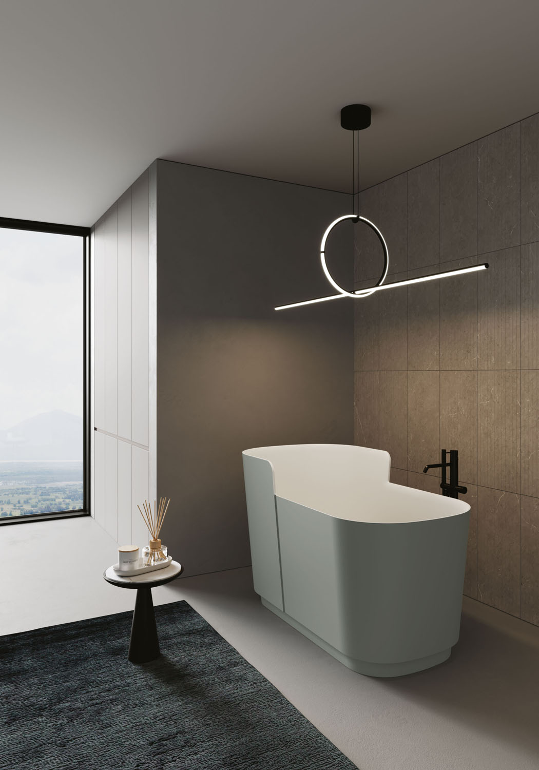 DISENIA basin Freestanding TRINITY 140x76x82.5cm Aquatek LIGHT