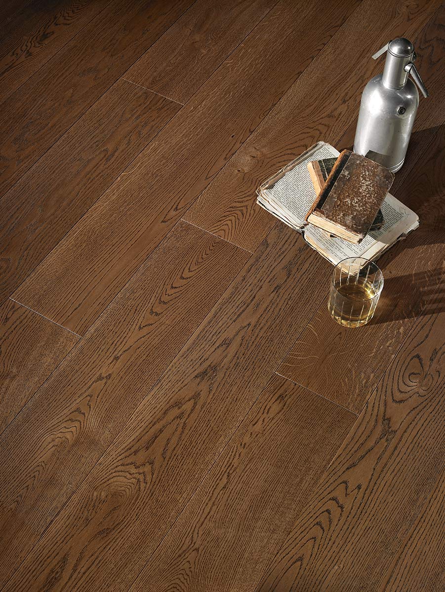 ORIGINAL PARQUET EASY PLANCIA Rovere 'Standard' Terra di Siena mm 10x150x1400