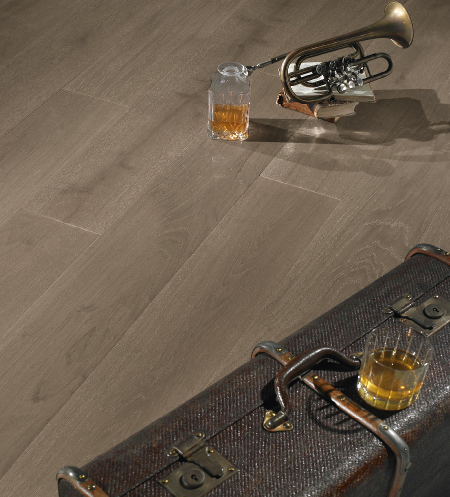 ORIGINAL PARQUET 3 Formati Rovere 'Rustica' Grigio Siderale mm 15x190x2000