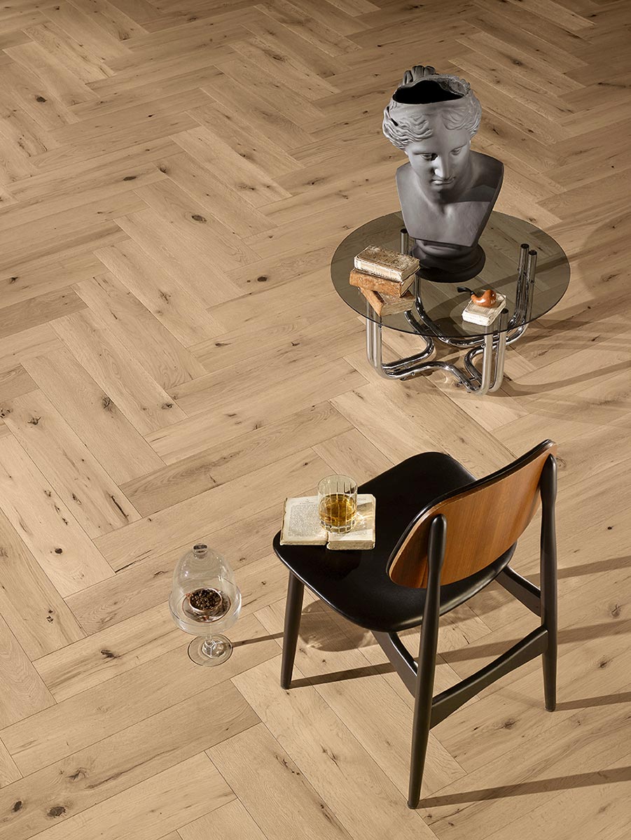 ORIGINAL PARQUET SPINA ITALIANA 90° TOP BUSINESS ROVERE INVISIBILE 'FC' mm 14x148x660