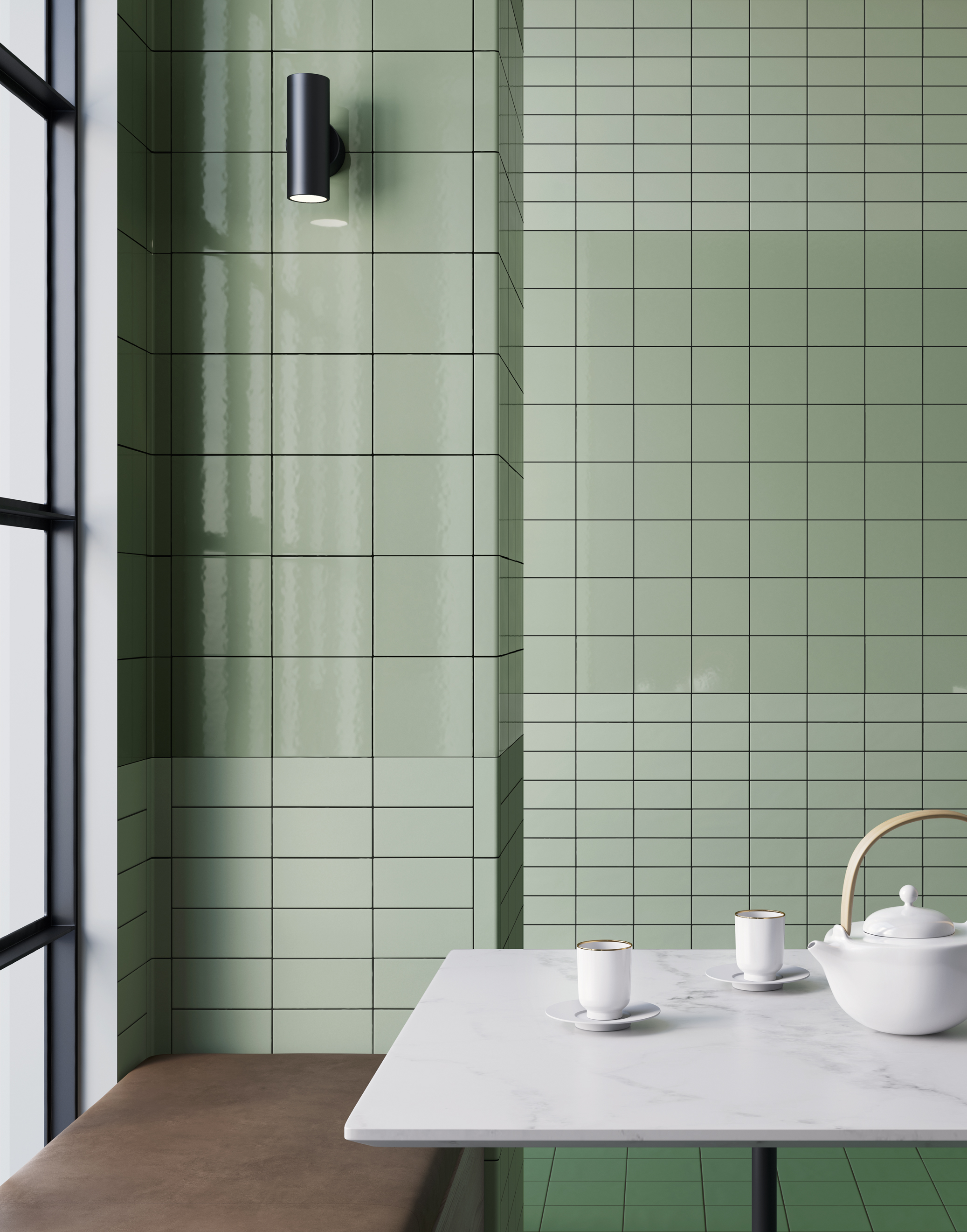 MUTINA DIN LIGHT GREEN MATT 7,4x15