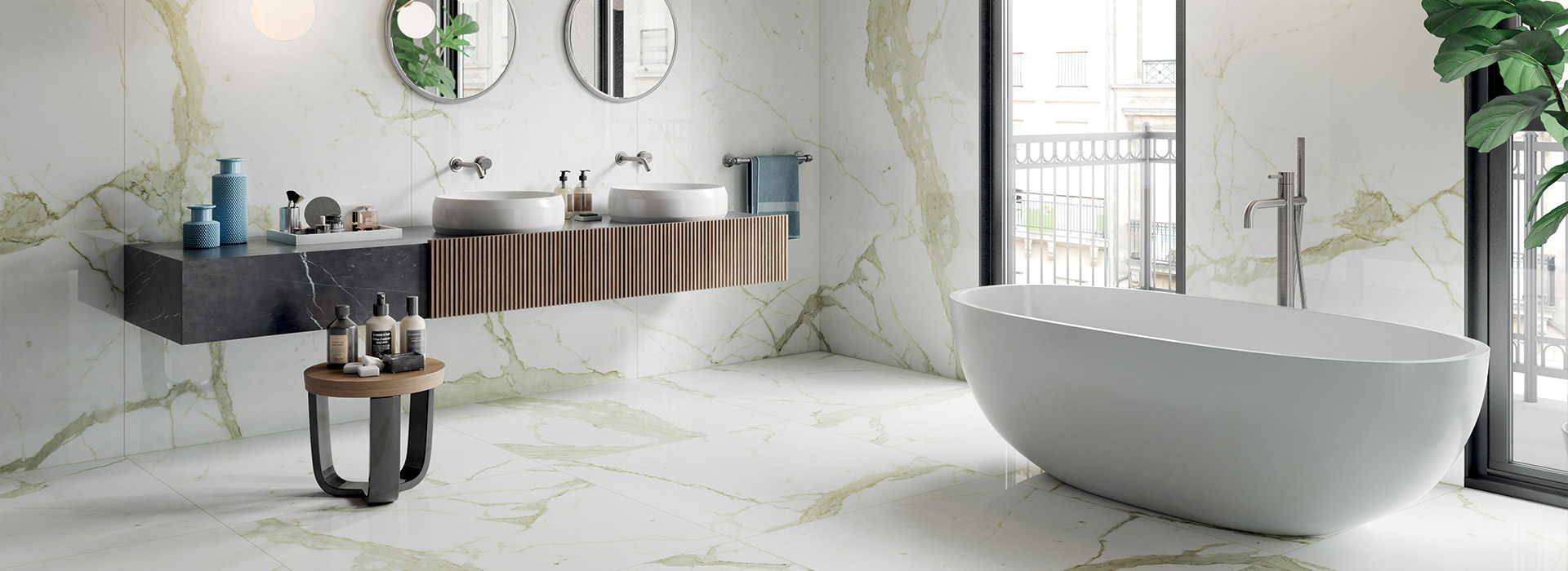 IRIS FMG WHITE CALACATTA LUCIDATO SQ.75X75