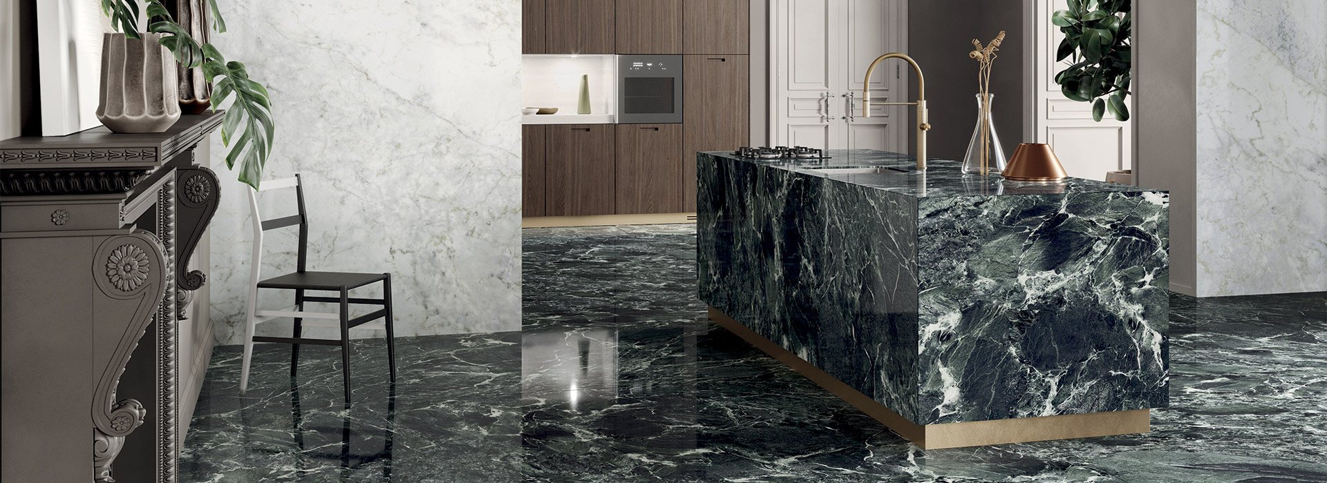 IRIS FMG AOSTA GREEN MARBLE LUCIDATO SQ.75X75