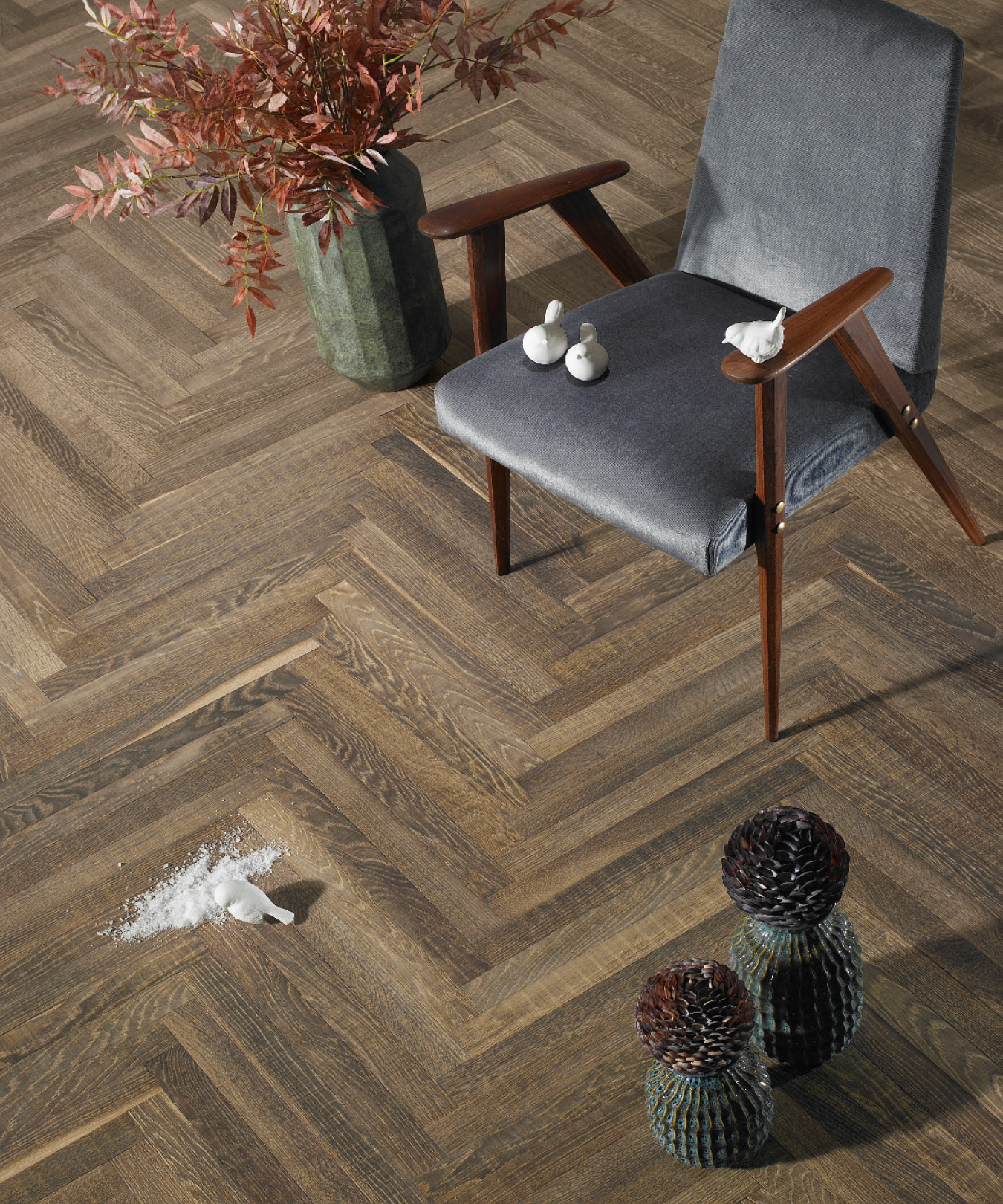 ORIGINAL PARQUET Rovere 'Rustica' Grigio Vecchio mm 10x50x480