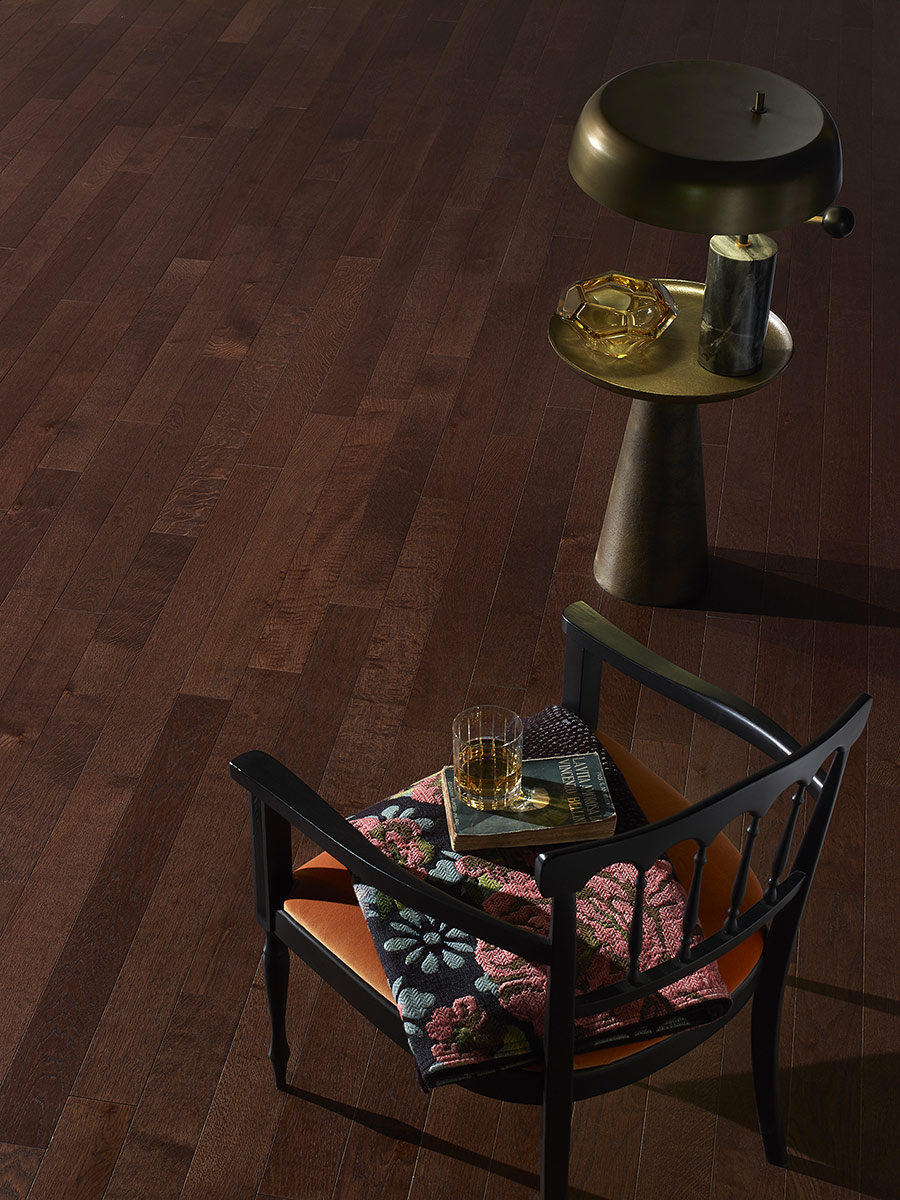 ORIGINAL PARQUET Caravaggio 90 Rovere 'Rustica' Noce Dark mm.10x90x900