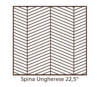 ORIGINAL PARQUET Spina Ungherese Rovere'Standard' Noce Miele mm.10x90x655