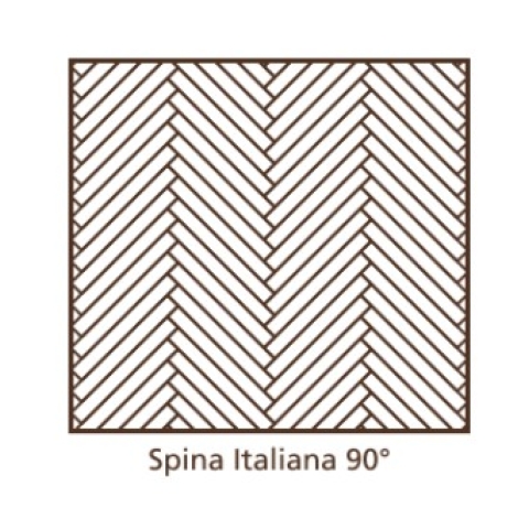 ORIGINAL PARQUET Spina Italiana Rovere'Standard' Terra di Siena mm.10x90X600